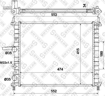 Stellox 10-25331-SX - Radiateur, refroidissement du moteur cwaw.fr