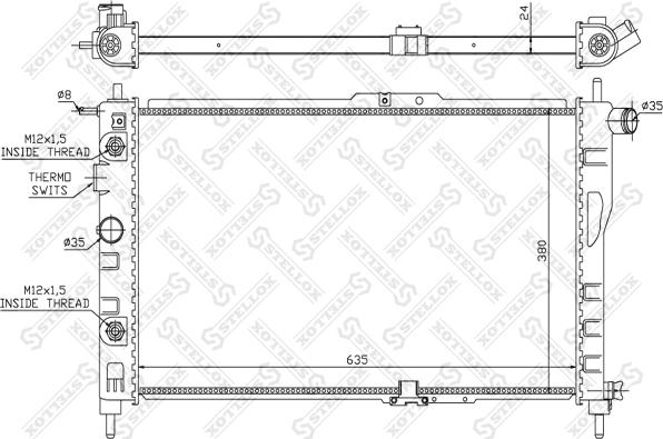 Stellox 10-25325-SX - Radiateur, refroidissement du moteur cwaw.fr