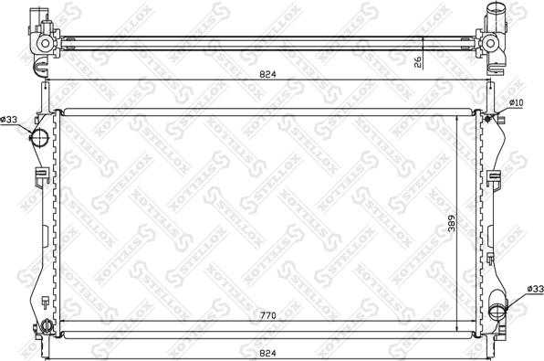 Stellox 10-25375-SX - Radiateur, refroidissement du moteur cwaw.fr