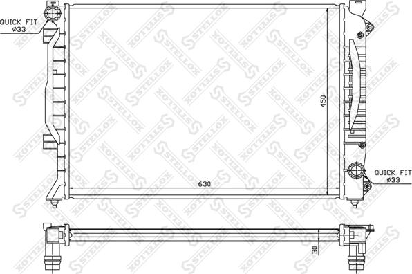 Stellox 10-25249-SX - Radiateur, refroidissement du moteur cwaw.fr