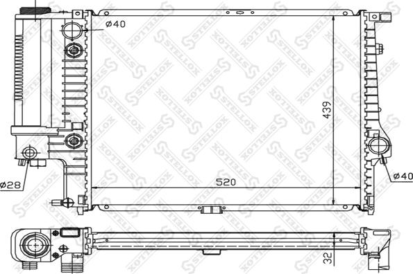 Stellox 10-25250-SX - Radiateur, refroidissement du moteur cwaw.fr