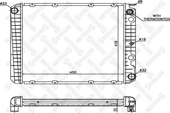 Stellox 10-25253-SX - Radiateur, refroidissement du moteur cwaw.fr