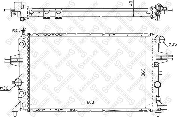 Stellox 10-25265-SX - Radiateur, refroidissement du moteur cwaw.fr