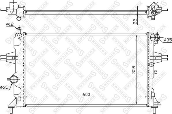 Stellox 10-25266-SX - Radiateur, refroidissement du moteur cwaw.fr