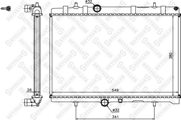 Stellox 10-25201-SX - Radiateur, refroidissement du moteur cwaw.fr