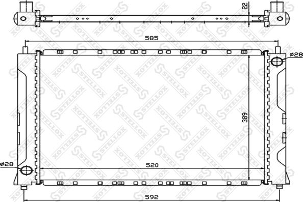 Stellox 10-25202-SX - Radiateur, refroidissement du moteur cwaw.fr