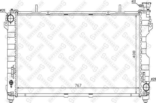 Stellox 10-25284-SX - Radiateur, refroidissement du moteur cwaw.fr