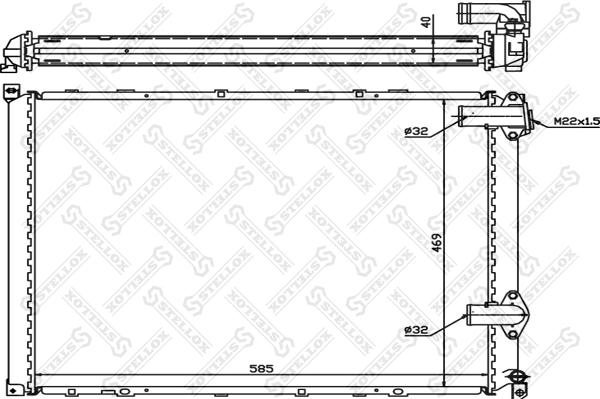 Stellox 10-25280-SX - Radiateur, refroidissement du moteur cwaw.fr