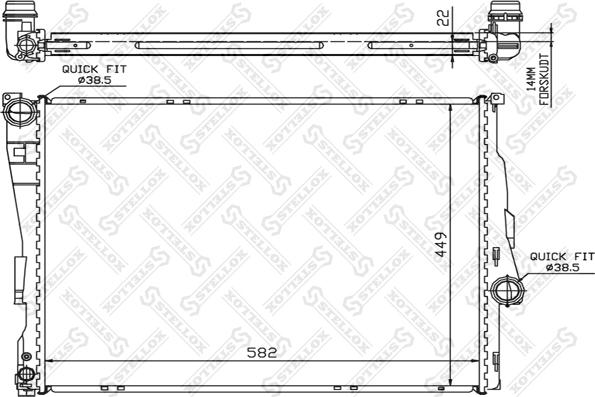 Stellox 10-25287-SX - Radiateur, refroidissement du moteur cwaw.fr