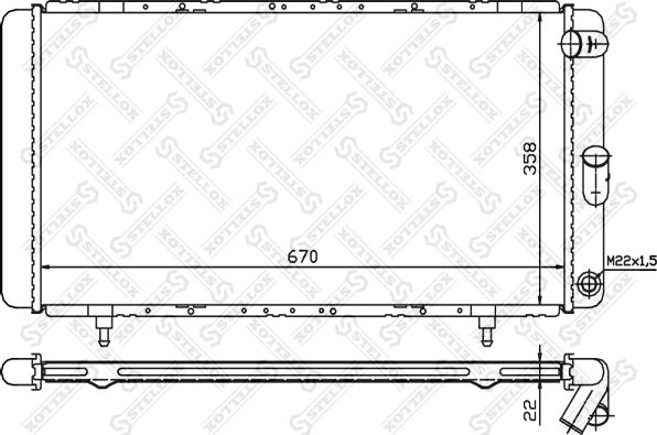 Stellox 10-25233-SX - Radiateur, refroidissement du moteur cwaw.fr