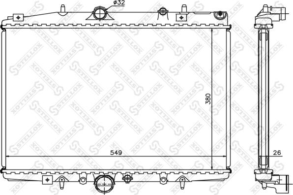 Stellox 10-25229-SX - Radiateur, refroidissement du moteur cwaw.fr