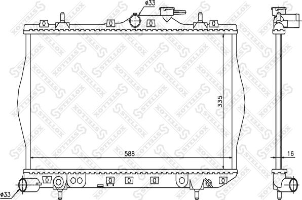 Stellox 10-25279-SX - Radiateur, refroidissement du moteur cwaw.fr