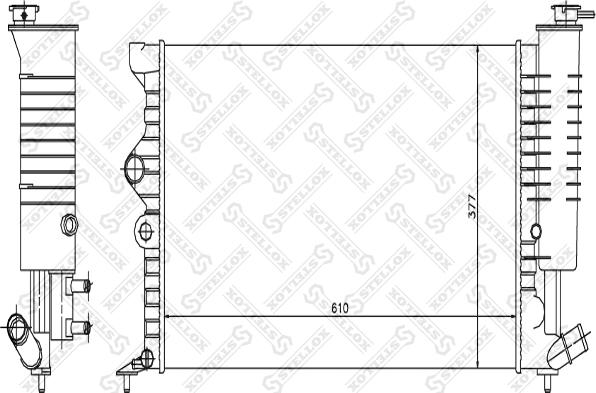 Stellox 10-25270-SX - Radiateur, refroidissement du moteur cwaw.fr