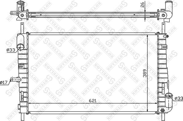 Stellox 10-25780-SX - Radiateur, refroidissement du moteur cwaw.fr