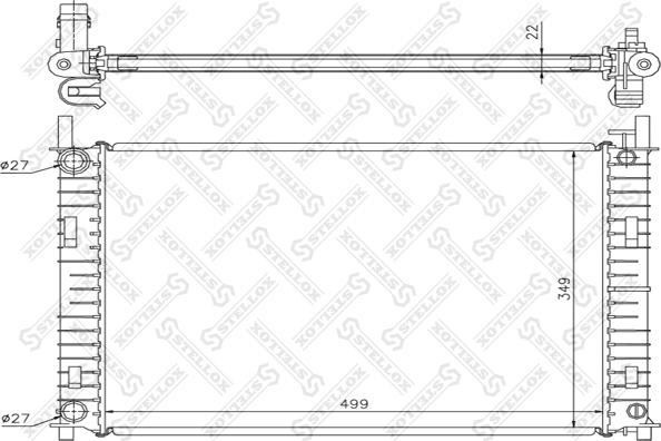 Stellox 10-25781-SX - Radiateur, refroidissement du moteur cwaw.fr