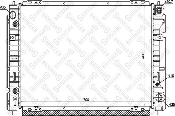 Stellox 10-25775-SX - Radiateur, refroidissement du moteur cwaw.fr