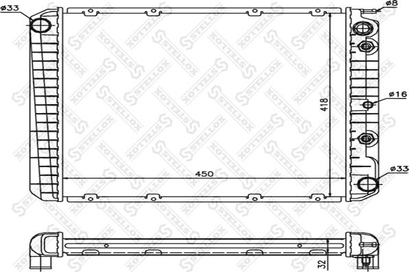 Stellox 10-26442-SX - Radiateur, refroidissement du moteur cwaw.fr