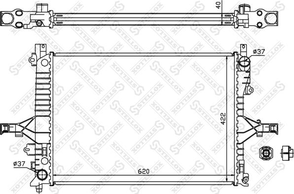 Stellox 10-26457-SX - Radiateur, refroidissement du moteur cwaw.fr