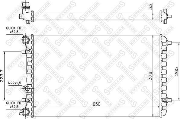 Stellox 10-26417-SX - Radiateur, refroidissement du moteur cwaw.fr