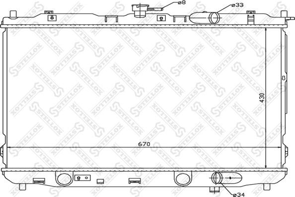 Stellox 10-26488-SX - Radiateur, refroidissement du moteur cwaw.fr