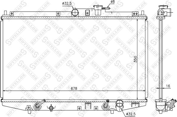 Stellox 10-26672-SX - Radiateur, refroidissement du moteur cwaw.fr