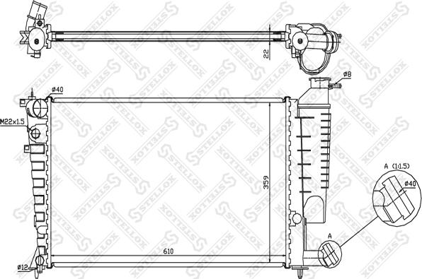 Stellox 10-26096-SX - Radiateur, refroidissement du moteur cwaw.fr