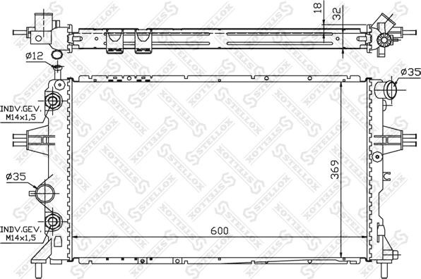 Stellox 10-26065-SX - Radiateur, refroidissement du moteur cwaw.fr