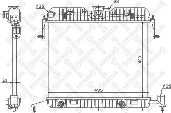 Stellox 10-26005-SX - Radiateur, refroidissement du moteur cwaw.fr