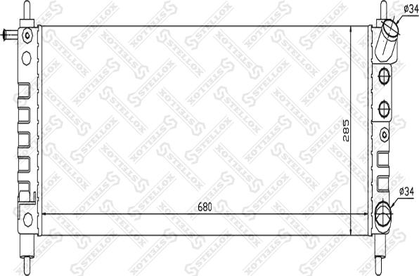 Stellox 10-26076-SX - Radiateur, refroidissement du moteur cwaw.fr