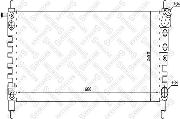 Stellox 10-26077-SX - Radiateur, refroidissement du moteur cwaw.fr