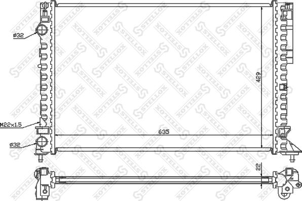 Stellox 10-26188-SX - Radiateur, refroidissement du moteur cwaw.fr