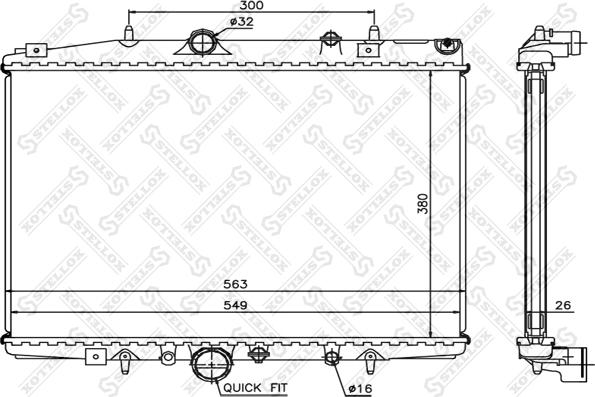 Stellox 10-26136-SX - Radiateur, refroidissement du moteur cwaw.fr