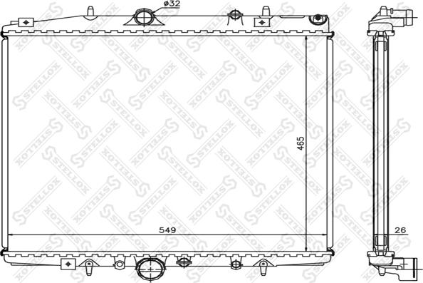 Stellox 10-26132-SX - Radiateur, refroidissement du moteur cwaw.fr