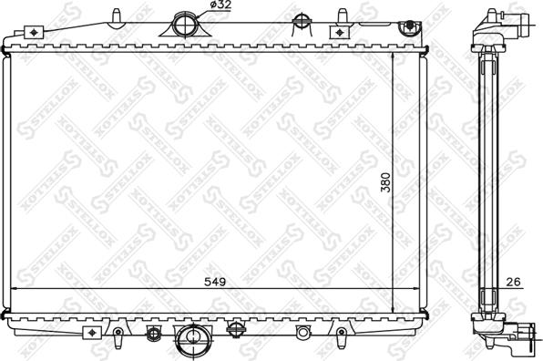 Stellox 10-26137-SX - Radiateur, refroidissement du moteur cwaw.fr