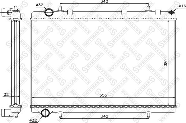 Stellox 10-26121-SX - Radiateur, refroidissement du moteur cwaw.fr