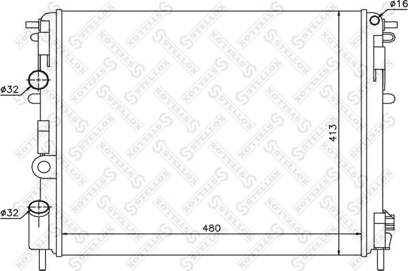 Stellox 10-26178-SX - Radiateur, refroidissement du moteur cwaw.fr