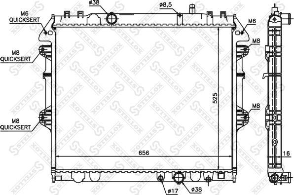 Stellox 10-26341-SX - Radiateur, refroidissement du moteur cwaw.fr