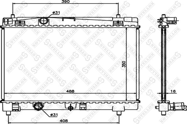 Stellox 10-26321-SX - Radiateur, refroidissement du moteur cwaw.fr