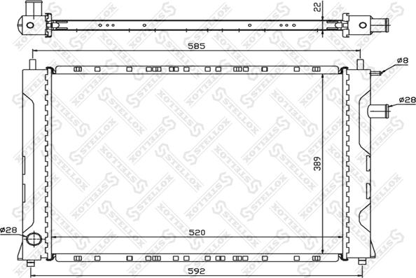 Stellox 10-26274-SX - Radiateur, refroidissement du moteur cwaw.fr