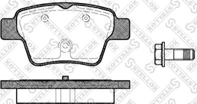 Stellox 1149 000B-SX - Kit de plaquettes de frein, frein à disque cwaw.fr