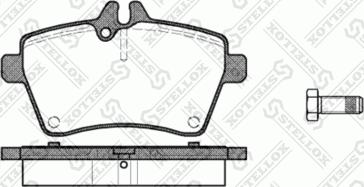 Stellox 1155 000-SX - Kit de plaquettes de frein, frein à disque cwaw.fr