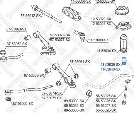 Stellox 11-53040-SX - Butée élastique, suspension cwaw.fr