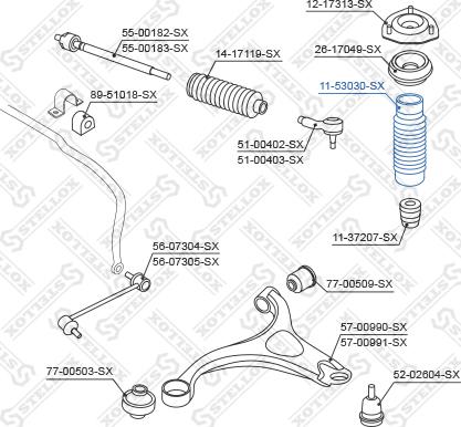 Stellox 11-53030-SX - Bouchon de protection / soufflet, amortisseur cwaw.fr