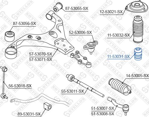 Stellox 11-53031-SX - Butée élastique, suspension cwaw.fr