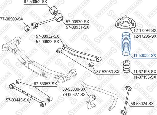 Stellox 11-53032-SX - Bouchon de protection / soufflet, amortisseur cwaw.fr