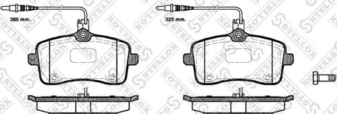 Stellox 1113 004L-SX - Kit de plaquettes de frein, frein à disque cwaw.fr