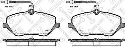 Stellox 1112 004L-SX - Kit de plaquettes de frein, frein à disque cwaw.fr