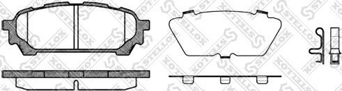 Stellox 1187 001L-SX - Kit de plaquettes de frein, frein à disque cwaw.fr