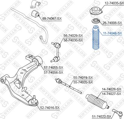 Stellox 11-74048-SX - Butée élastique, suspension cwaw.fr