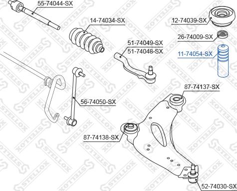 Stellox 11-74054-SX - Butée élastique, suspension cwaw.fr